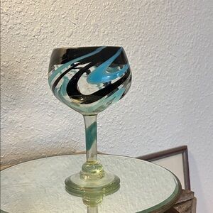 Artistic Swirl Glass Goblet